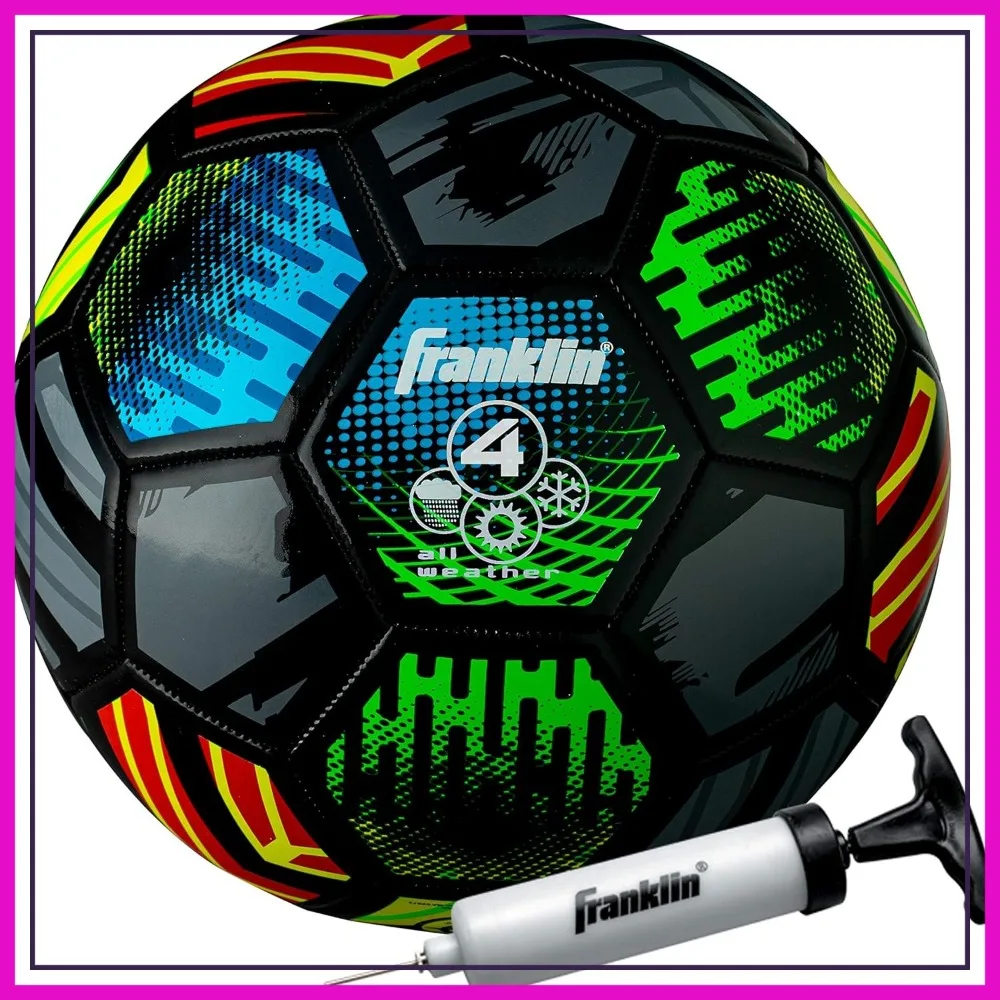

Soccer Ball with Air Pump - Size 4 Soft PVC Cover for Kids Youth Training