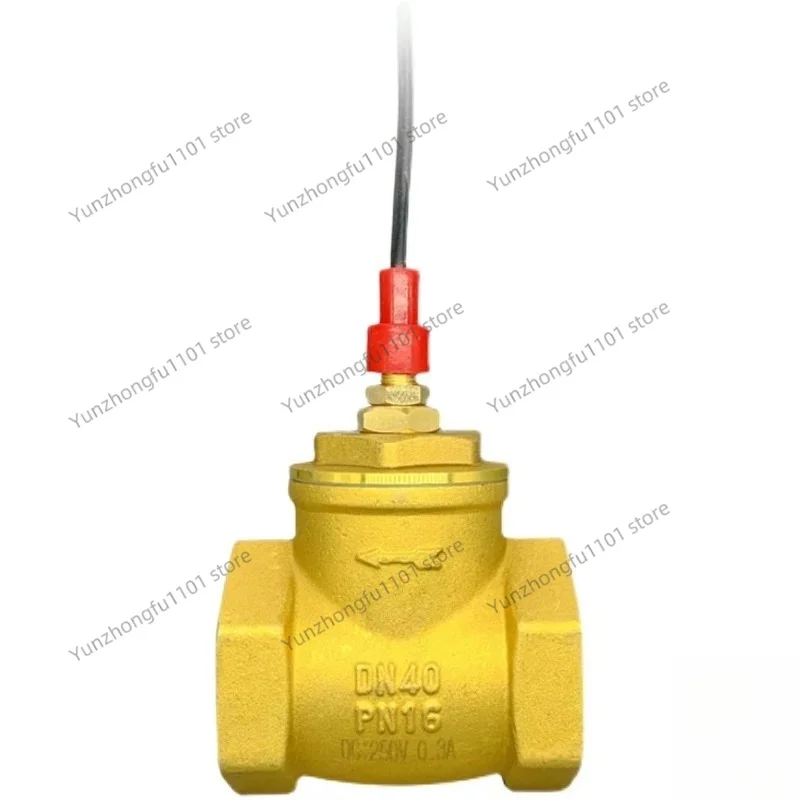 Air Energy High Flow All Copper One-way Valve Baffle Plate Water Flow Induction Signal Flow Switch 4/6-point 1 Inch