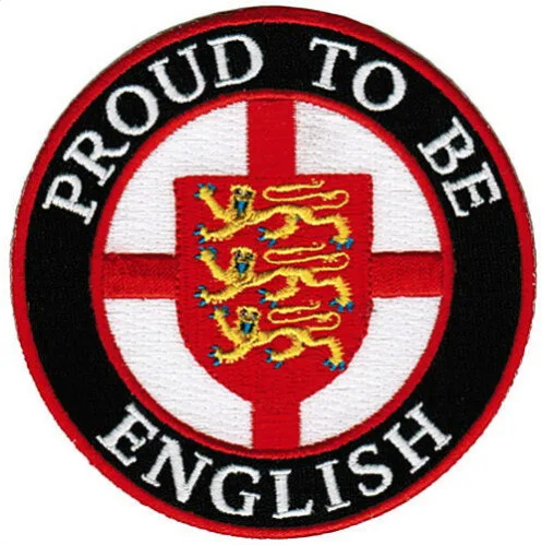 

PROUD TO BE ENGLISH PATCH FLAG ENGLAND UK BRITAIN embroidered iron-on BADGE new ≈7cm