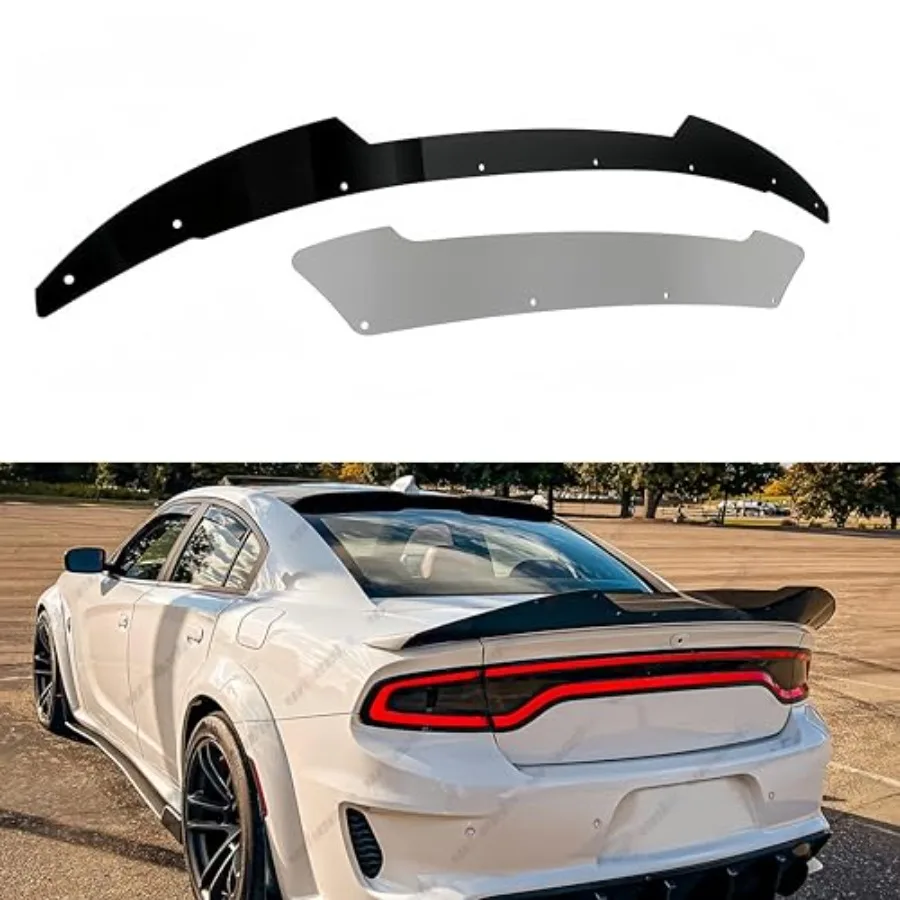 

2 Piece Wickerbill Spoiler Compatible with 2015-2024 Dodge Charger Venom Series V3 Style Fits for SRT Hellcat Scat Pack Wicker