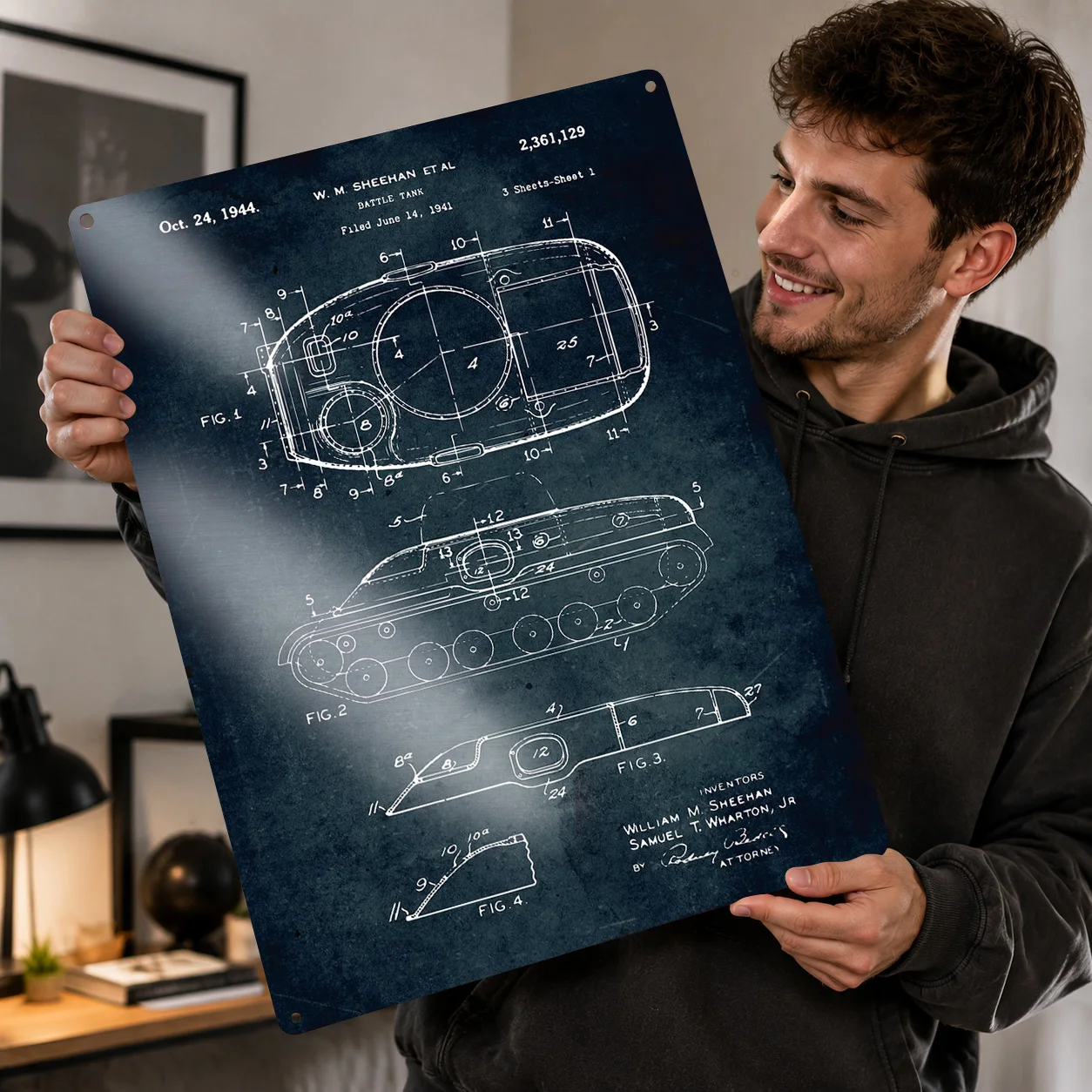 No452 Battle Tank Metal Poster Perfect Gift for Fans Lovers Customized Wall Art Metal Sign for Modern Home Decoration Luxury