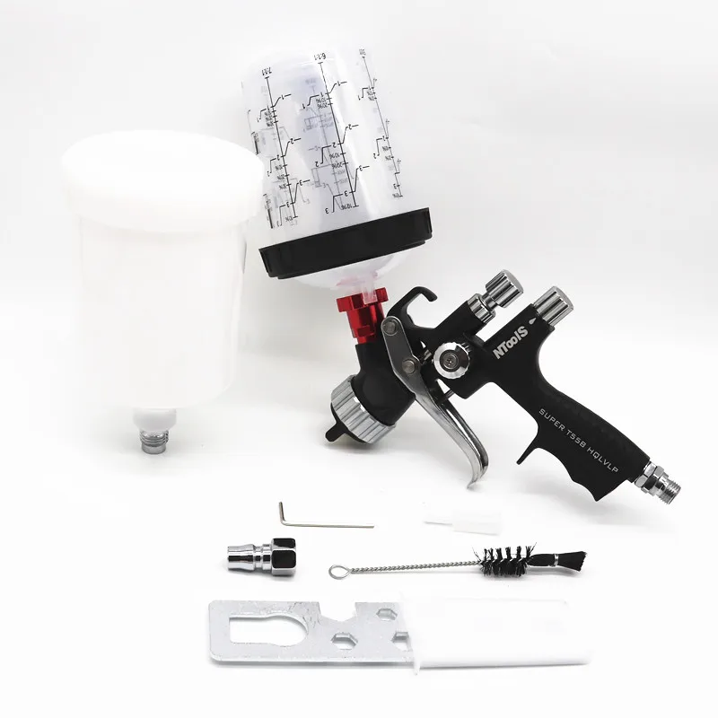 LVLP SPRA YGUN 1.3 MM nozzles high-quality,with 400CC paint mixing cup ,cleaning tank air spray gun air brush