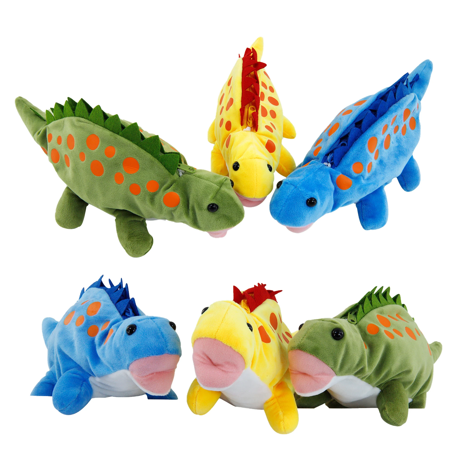 3D Dinosaur Plush Pencil Case BB FUN HOUSE Soft Stuffed Animal Toy for Boys and Girls Cute Decoration Plush Gift