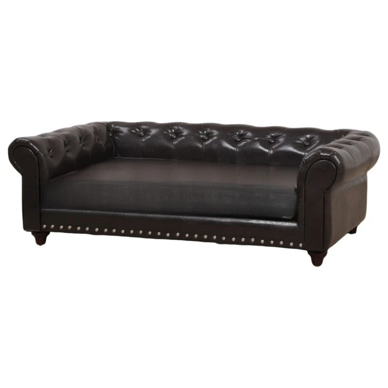 Large leather pet bed, waterproof and dirt-resistant cat and dog universal medium and large bed 4