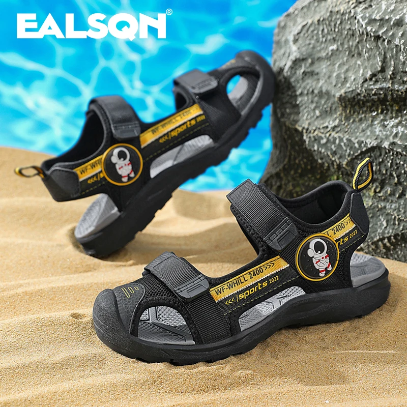 Sandali sportivi traspiranti sandali estivi per ragazzi scarpe da spiaggia Casual comode scarpe da bambino con suola morbida moda sandali antiscivolo