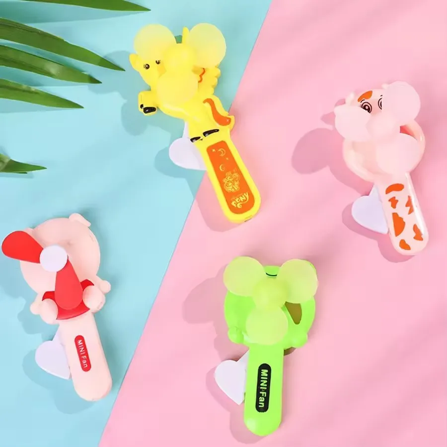 Mini Cartoon Handheld Fans - Cute Animal Patterns, Portable Manual Cooling Fans, Summer Party Favorite for Outdoor