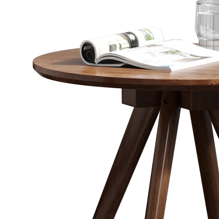 Tavolino da tè nordico personalizzabile in legno massello soggiorno domestico piccolo appartamento combinazione semplice tavolino da tè rotondo