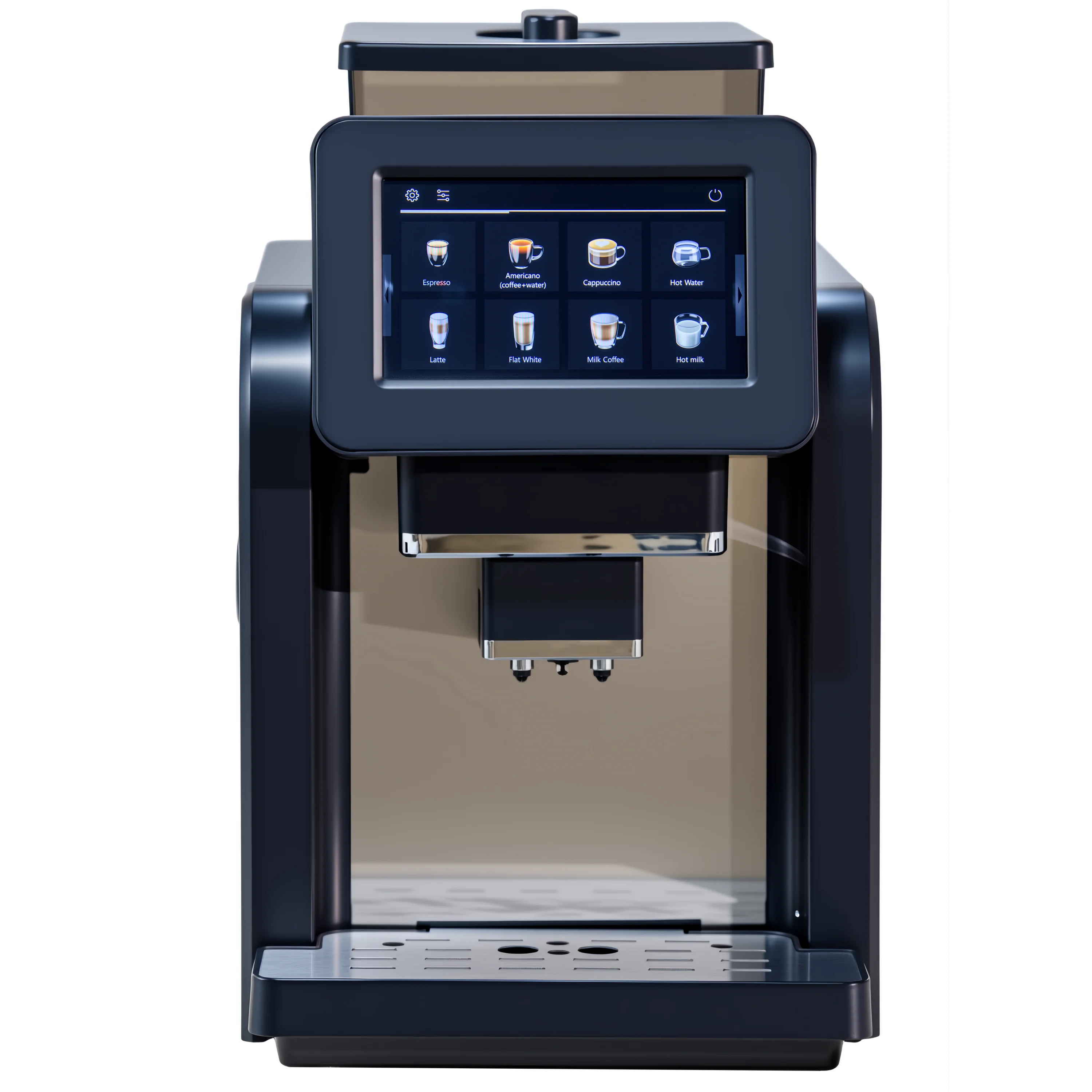 ماكينة صنع قهوة اسبريسو كهربائية ذكية للتحكم باللمس منزلية أوتوماتيكية بالكامل من ZJZ