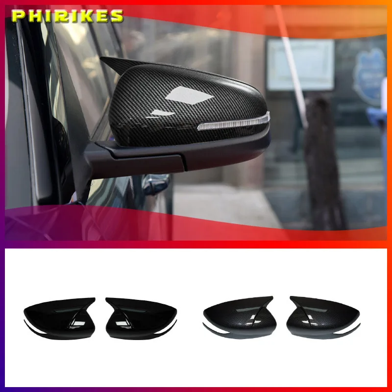 

Side Wing Rearview Mirror Cover For Hyundai IX25 2020-2023 Glossy Black Cap Sticker Trim Mirror Shell