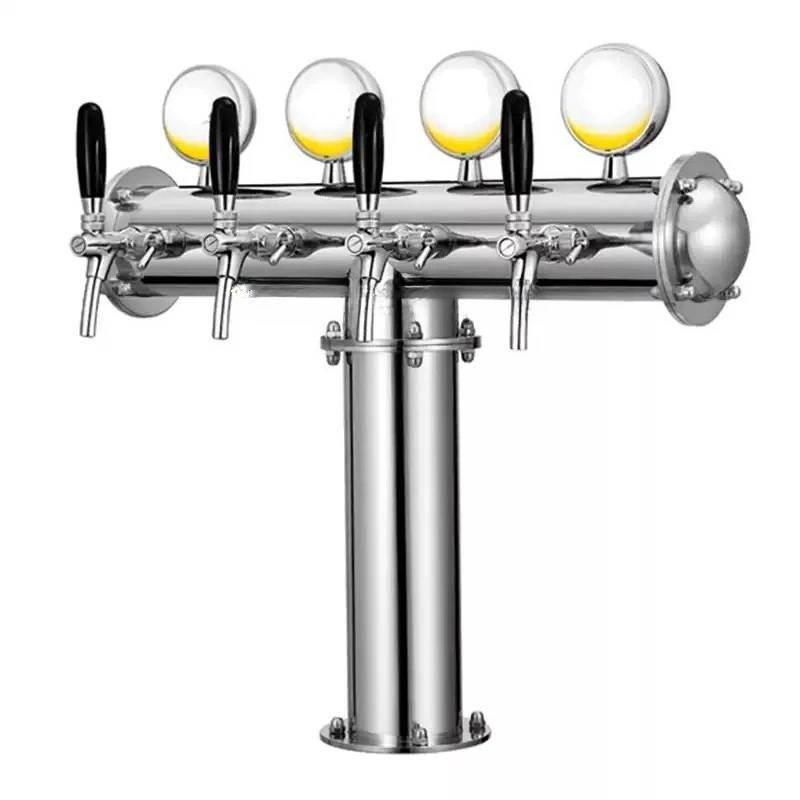 Pub Beer Column Customized T Type Bronze Color Beer Tower,   1pcs