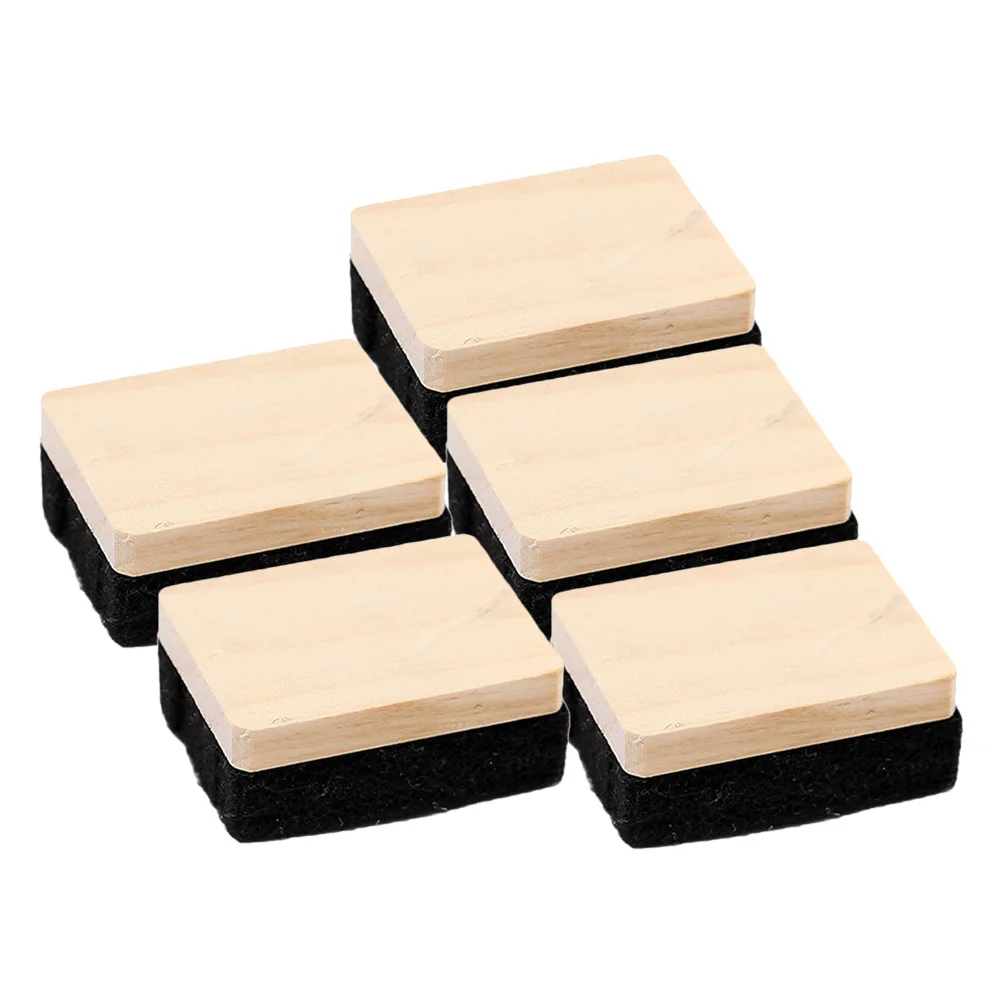 5 Stuks Houten Krijtbord Gummen Bulk Voor School Klas Kantoorbenodigdheden White Board Gummen Voor Krijtbord Ruitenwisser