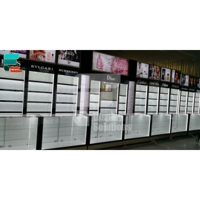 Customized-Perfume Shop Modern Designed Perfume Display Showcase With High Quality makeup Display Cabinet Furniture