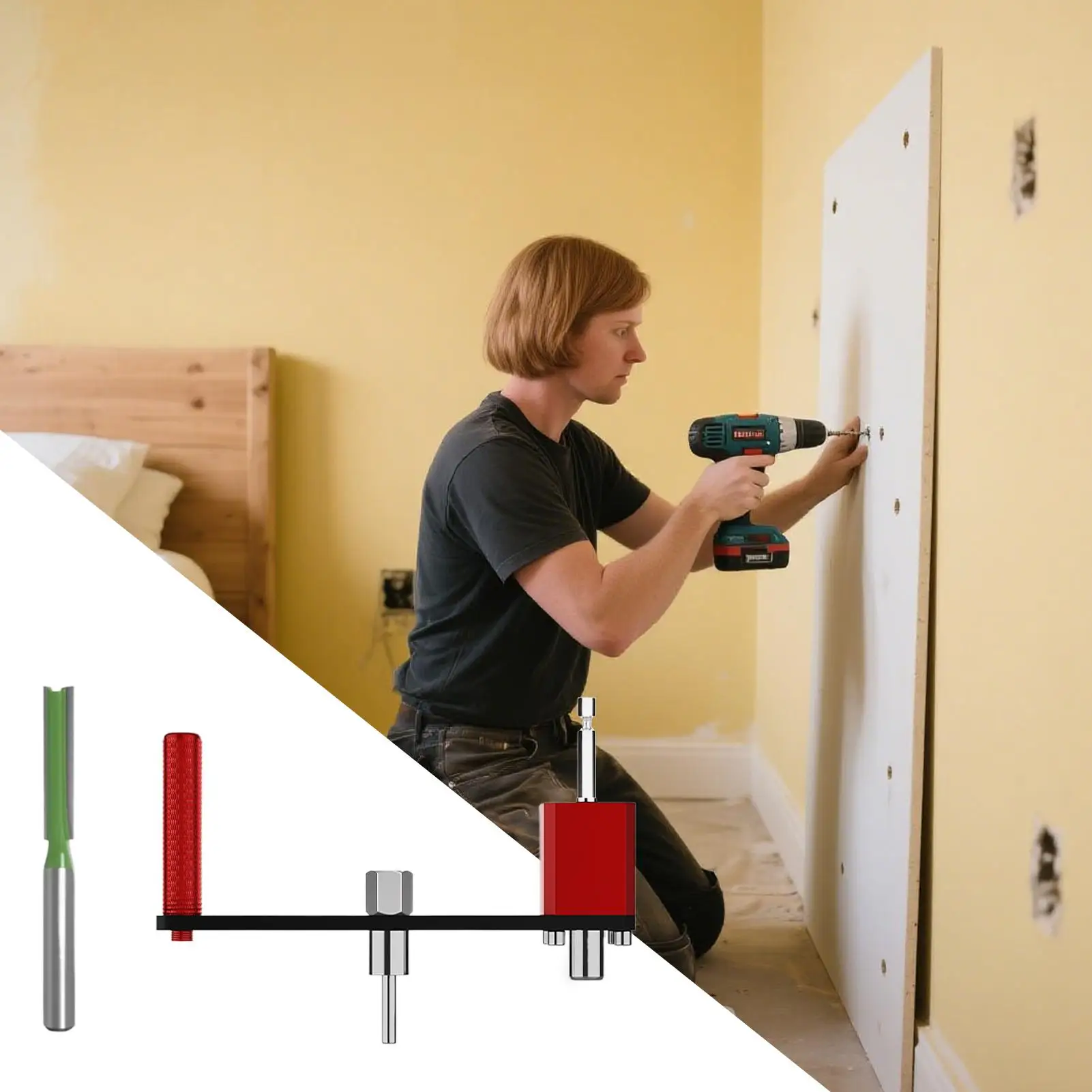 Board Round Hole Cutter Adjustable Round Cutter For Ceiling Tile Drywall Precise Hole Drilling Tool Plasterboard Punch For