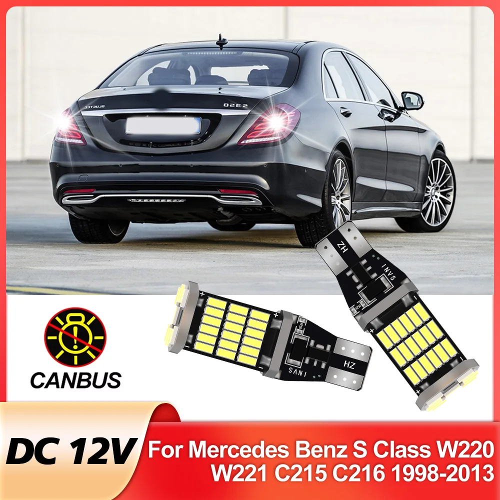 2x LED Reverse Light For Mercedes Benz S Class W220 W221 C215 C216 Accessories 1998-2013 2009 2010 2011 2012 Backup Back Up Lamp