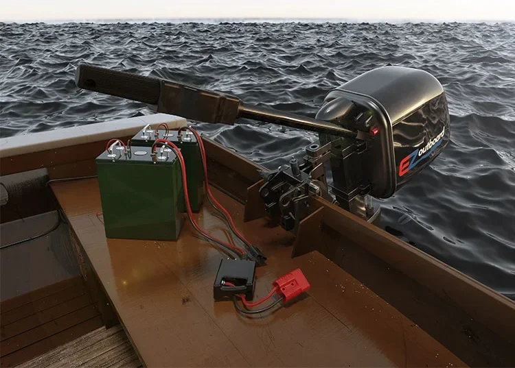 EB-4850 Bateria de barco elétrico expansível LiFePO4 externa 48V 50AH