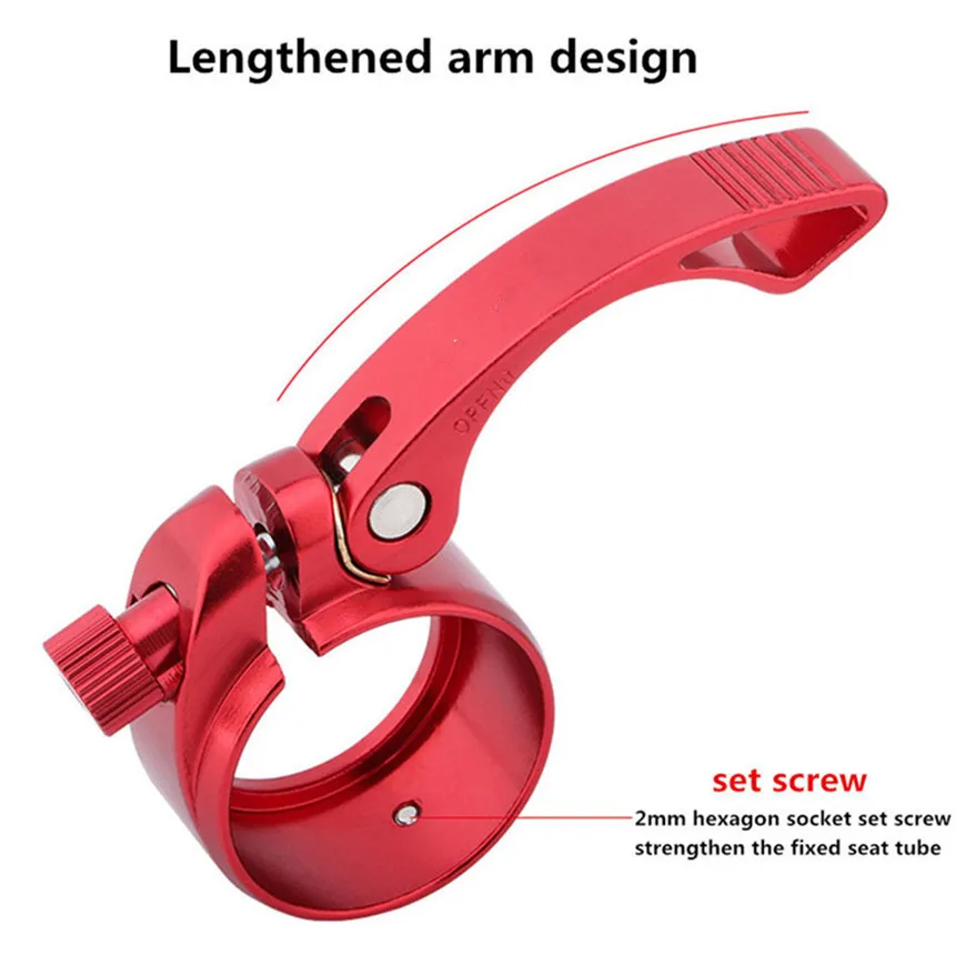 QR Seatpost Clamp Folding Bicycle Seat Tube Clamps 41mm Suitable For 33.9mm Aluminum Alloy Seat Rod Clips
