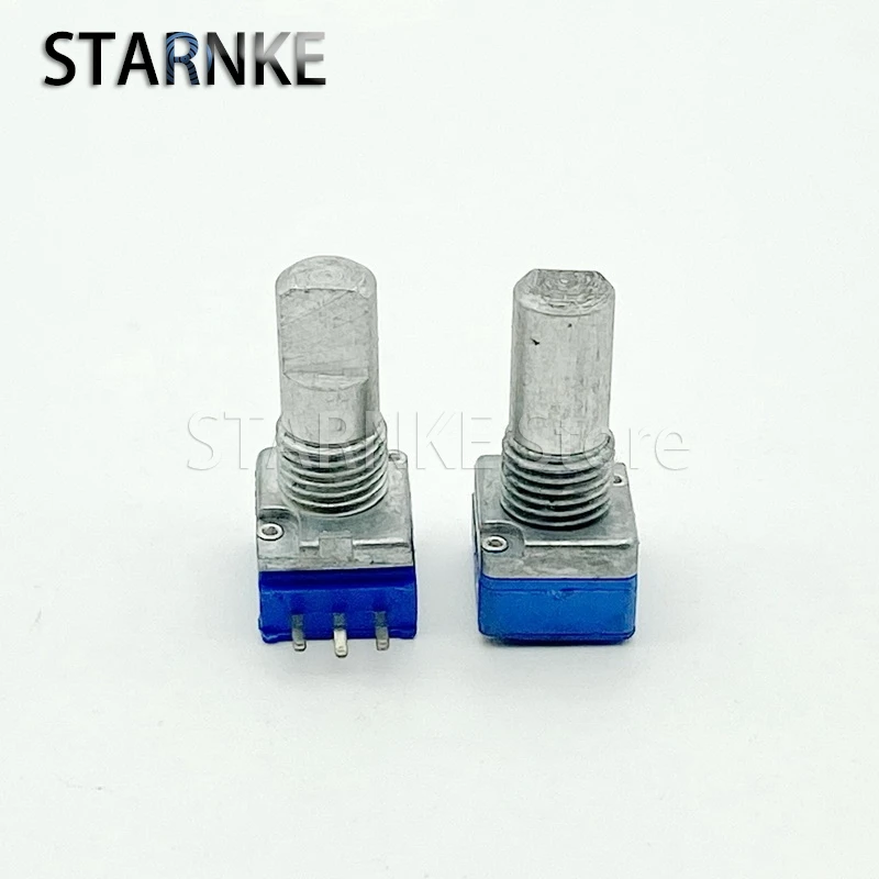 Potentiomètre de volume audio en plastique RK09 Type A10K, haut-parleur unique à 3 broches, amplificateur, longueur d'arbre D 15mm, haute qualité, 5 pièces