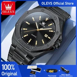 OLEVS 3613 Watches For Men Multifunctional Chronograph Wristwatch Original Waterproof Luminous Quartz Automatic Watch Reloj