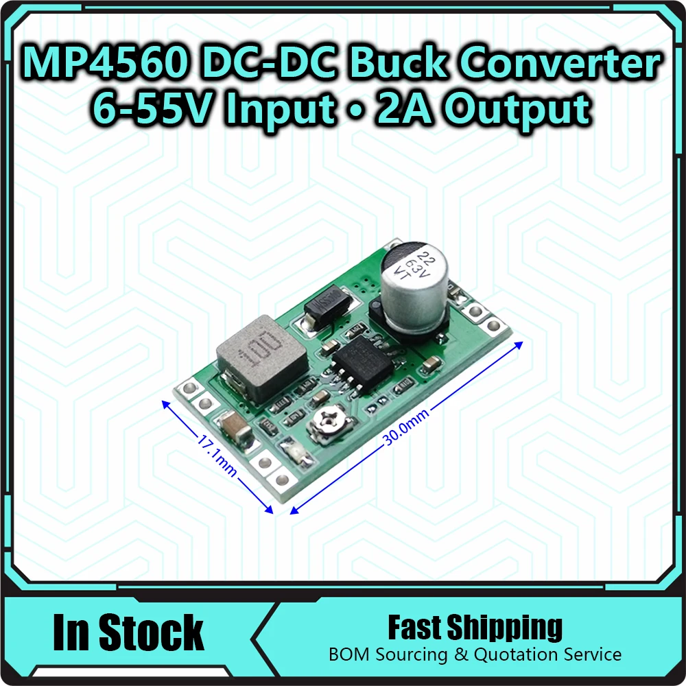 MP4560 2A DC-DC Step-down Stabilized Voltage Supply Module Output 8～55V to 12V 9V 5V 3V