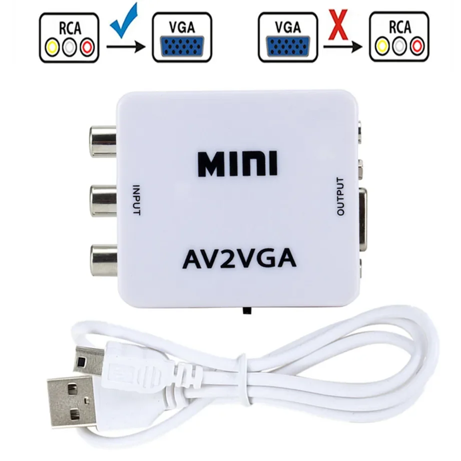 

Мини-конвертер видео 1080P: RCA AV в VGA