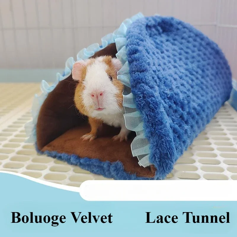 

Cozy Foldable Pet Playhouse,soft Plush Hideaway Tunnel,fun Play Tube Toy for Hamsters,guinea Pigs,premium Pet Cage Accessories