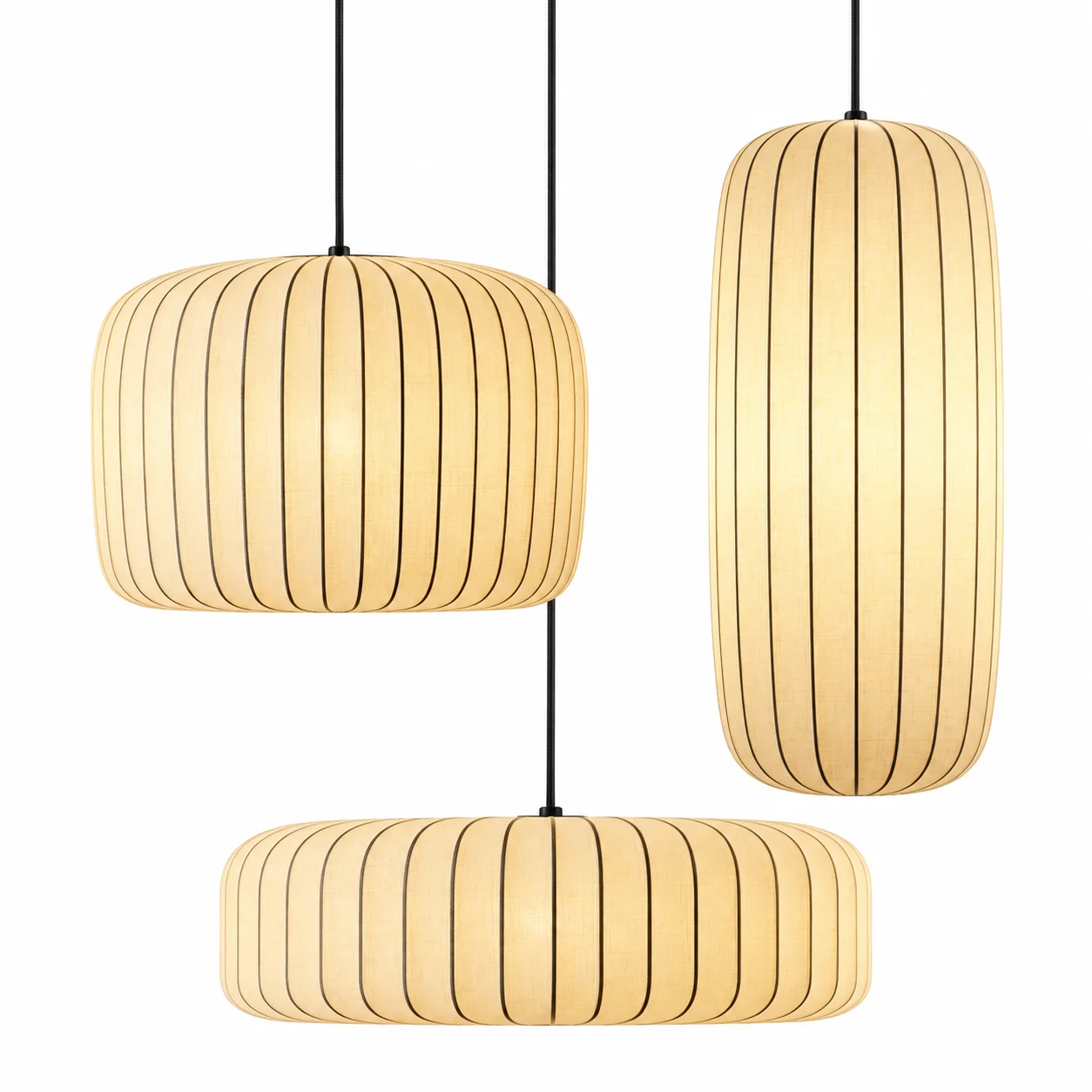 Modern Japanese Wabi Sabi Silk E27 Chandelier Nordic Home Decor Designer Lamp Living Dining Room Bedroom B&B Loft Pendant Lights