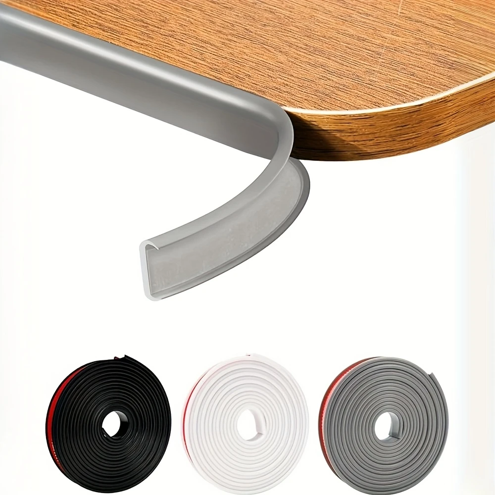 

5M U-Shaped Self-Adhesive Corner Guard - Suitable for Shelves Room Decor and Furniture Protection,No Glue Needed,Easy to Install