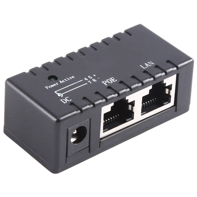 Poe 분배기 Poe 인젝터 Rj45 Dc 5.5Mm X 2.1Mm 입력 Ip 네트워크 카메라-TCES 용 패시브 Poe 인젝터 분배기 어댑터 커넥터