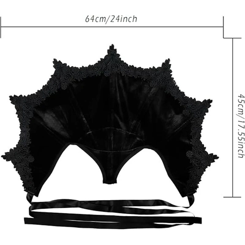 Combhasaki ゴシックスタンドアップカラーベルベットヴァンパイアビクトリア朝のネックカラー女性用ハロウィンコスチュームアクセサリーコスプレ小道具