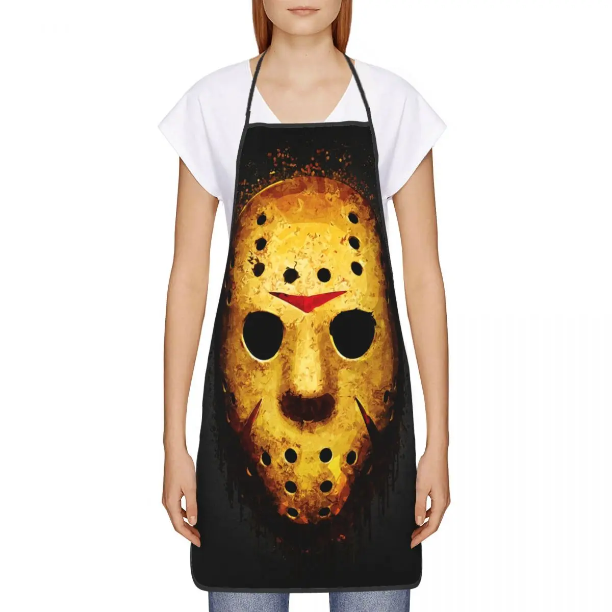 Unisex Horror Movie Character Murderers Kitchen Chef Cooking Baking Apron Women Men Halloween Film Tablier Cuisine for Gardening