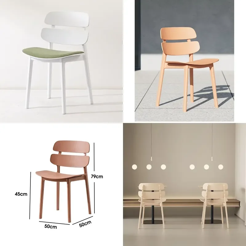 Wholesale of ergonomic upholstered fabric seats with plastic side chairs for cafes and restaurants