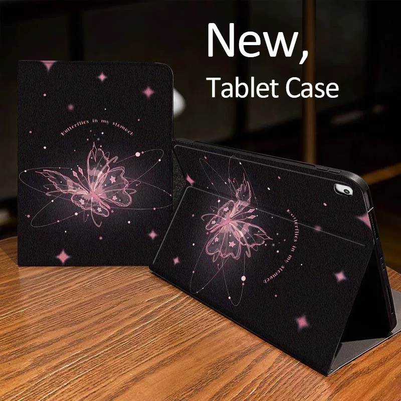 

Cartoon Butterfly Moon Star Case For iPad Pro mini Air 1 2 4 3 5 6 7 8gen 9gen 11 M2 M3 M4 6th 7th 10th 11th Gen 2025 Tablet