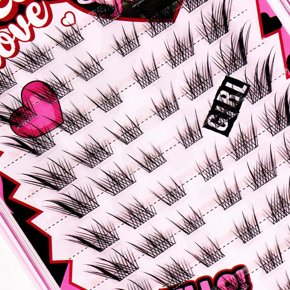 ثلاثية الأبعاد الثعلب نمط الرموش الصناعية لتقوم بها بنفسك مانغا لاش ملحقات رقيق Wispy الفردية جلدة تكبير عيون النساء الجمال ماكياج أداة #4