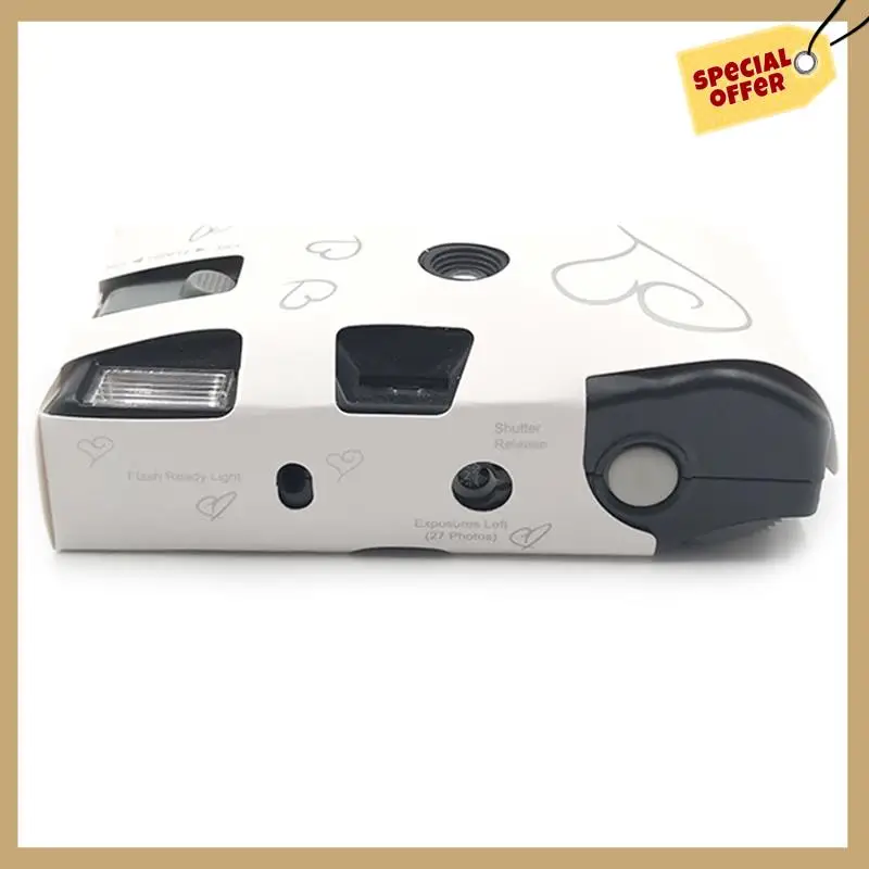 Câmera de filme descartável de 35mm com flash, ferramenta de imagem única para casamento, viagem em massa, acampamento, suprimentos para festa, 16 fotos-WMAN