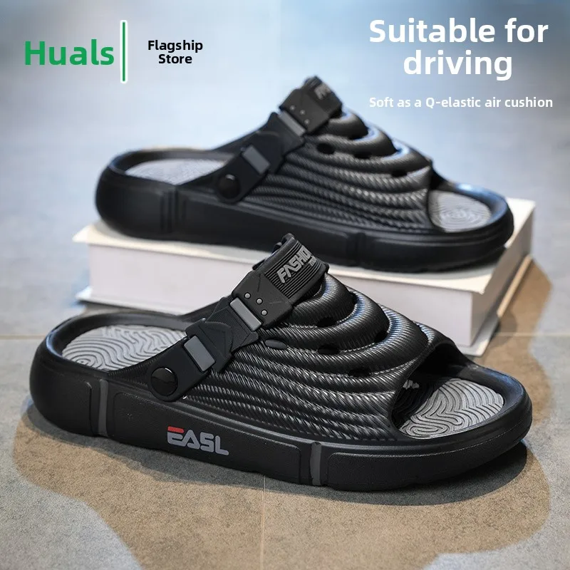 

Men's Summer Outdoor Wear Anti-Slip Wear-Resistant Thick Bottom Heightening Teenage Outdoor Driving Dual-Purpose Sports Beach...