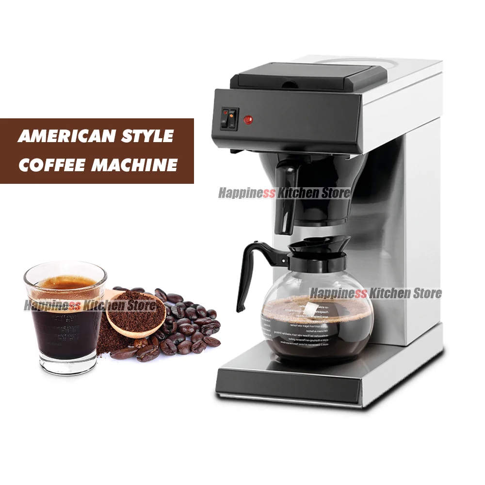 

Commercial Coffee Machine Drip Coffee Maker Electric American Coffee Maker Cafe 1.8Liters Automatic Coffee Making Tool 1600W