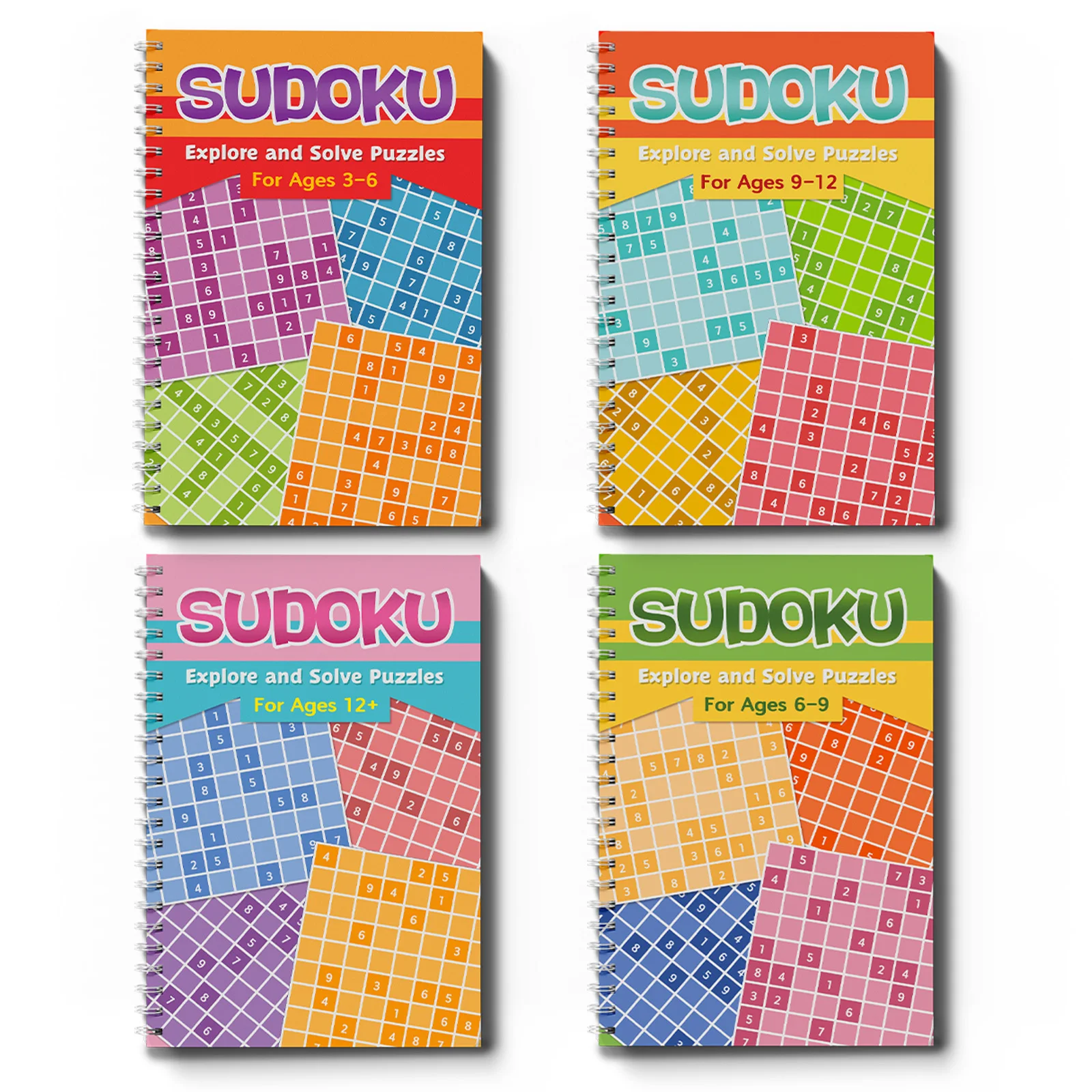 Kids Early Education Sudoku Puzzle Book, Brain Teaser Logic Game Workbook, Number Reasoning Training Book for Toddlers