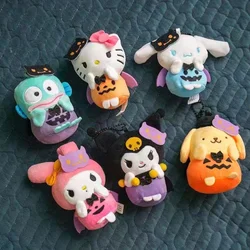 Sanrio Halloween Series Doll Cartoon Hello Kitty My Melody Kuromi Cinnamoroll Plush Pendant Bag Decoration Kids Toy Holiday Gift