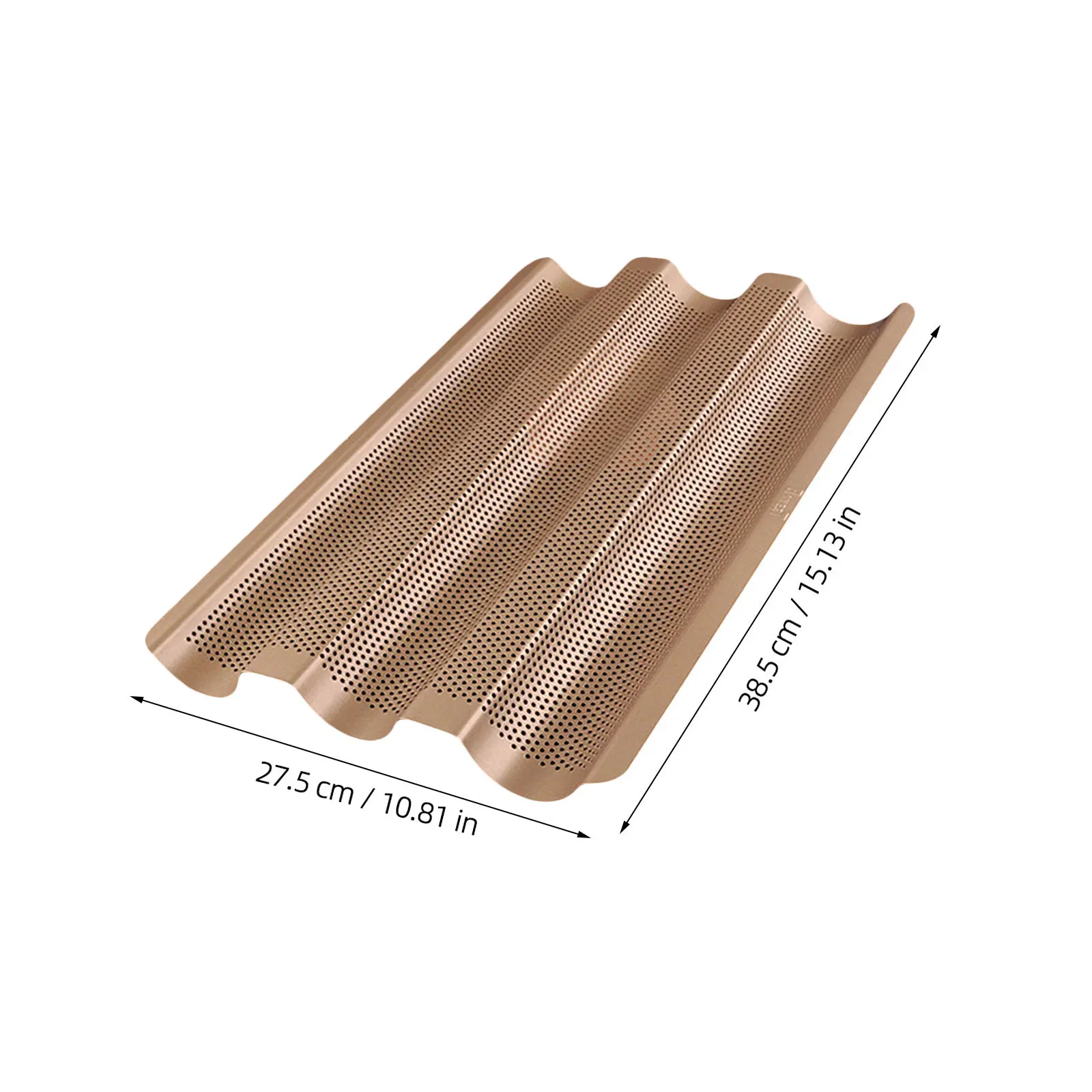 

1pc French Bread Baking Pan 3 Slot Stainless Steel Nonstick Tray Mold for Baguette Bread Baking Tool Kitchen Gadgets