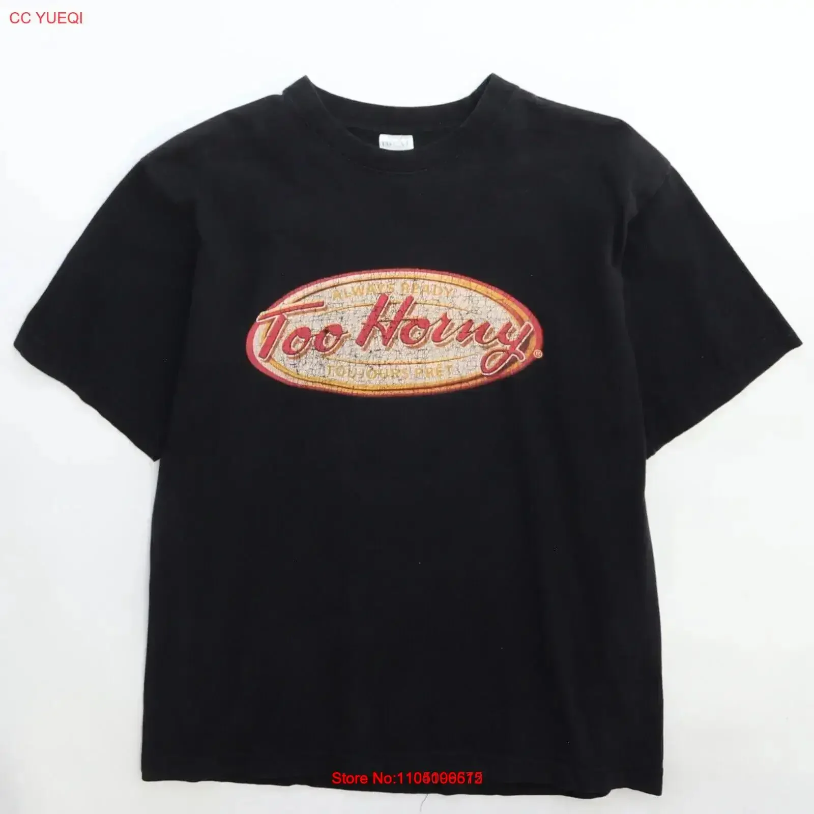 Camiseta Vintage Too Horny Tim Hortons, talla grande, parodia, Humor, vintage, lavada, informal, Unisex, para uso diario, moda