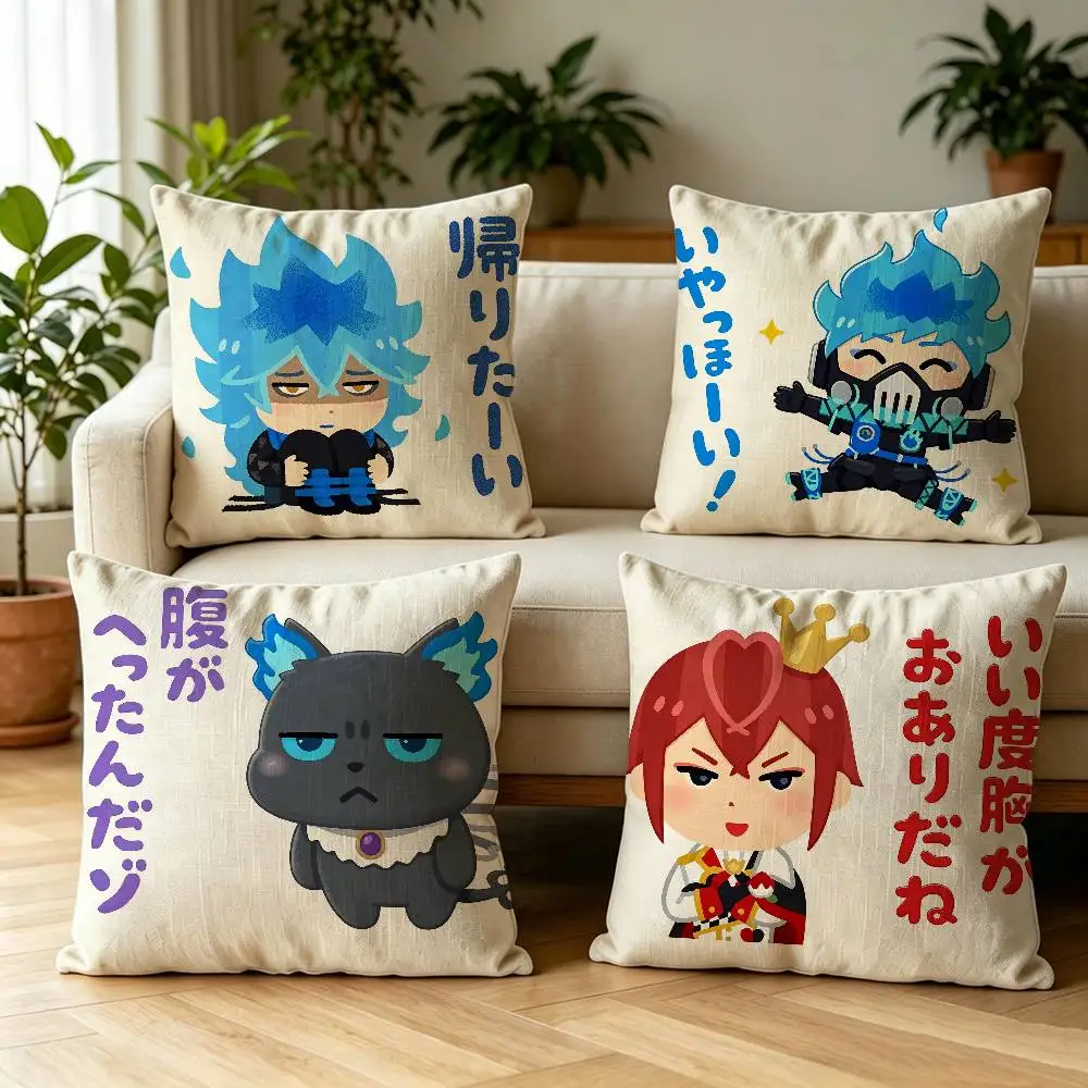 

cute expressions Game Twisted Wonderland Double-sided print Pillow Case for Sofa Living Room Home office Decor Protective Cover