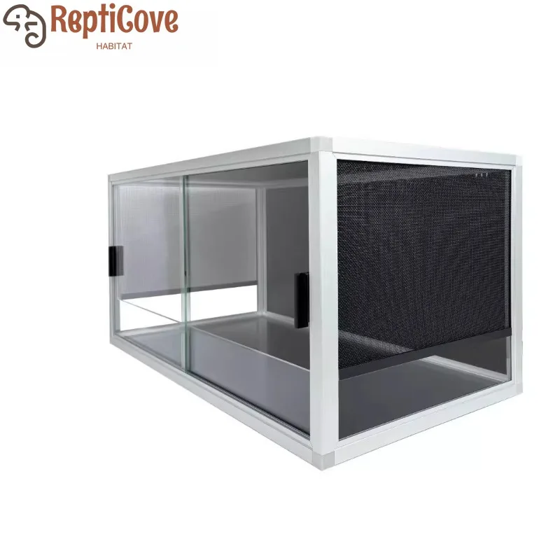 

New Silver Aluminum Alloy Large Reptile Climbing Tank,Palace Guard Lizard Snake Landscape Terrarium for Climbing Pets