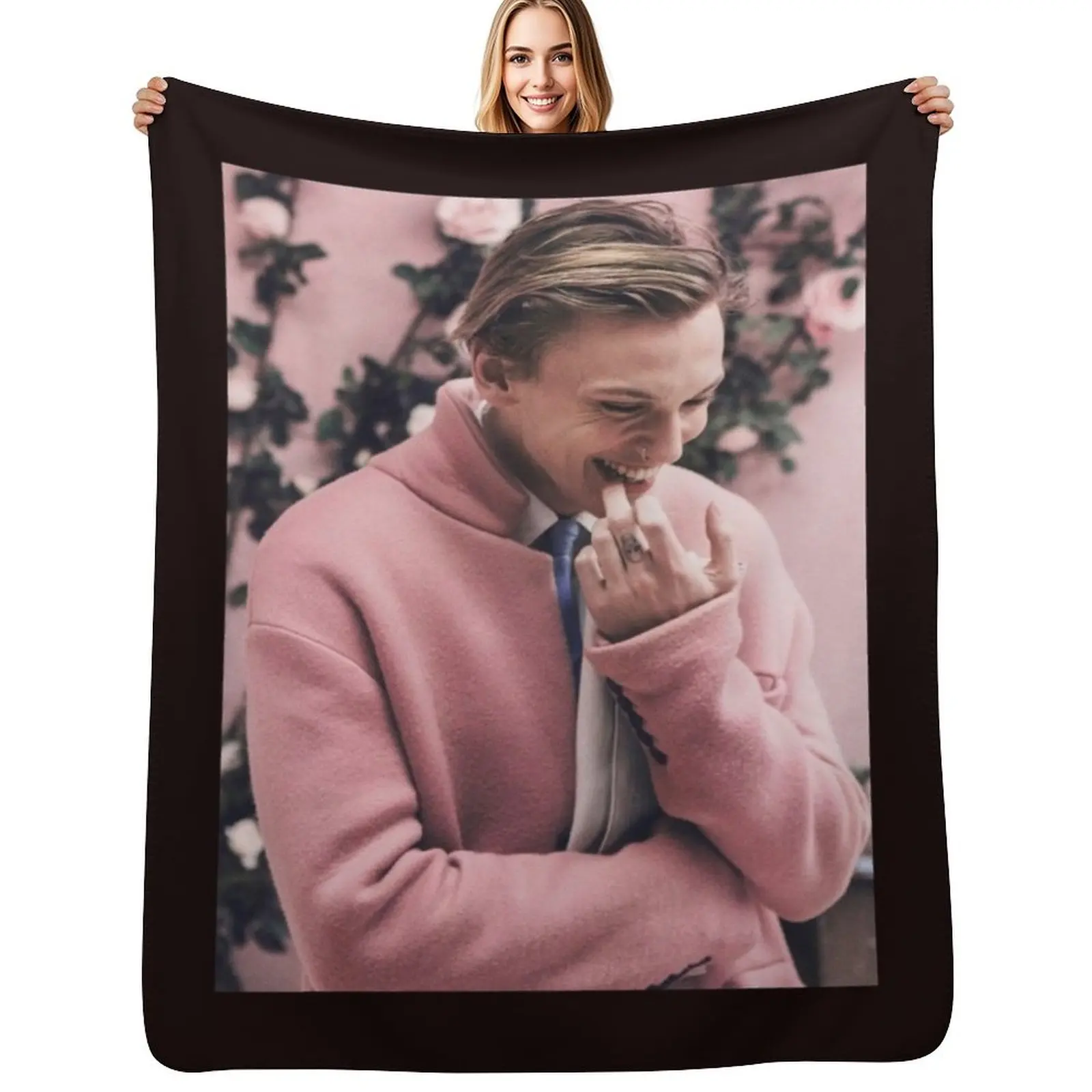 

Jamie Campbell Bower Throw Blanket Plaid on the sofa Designers Sofa Throw sofa bed Blankets