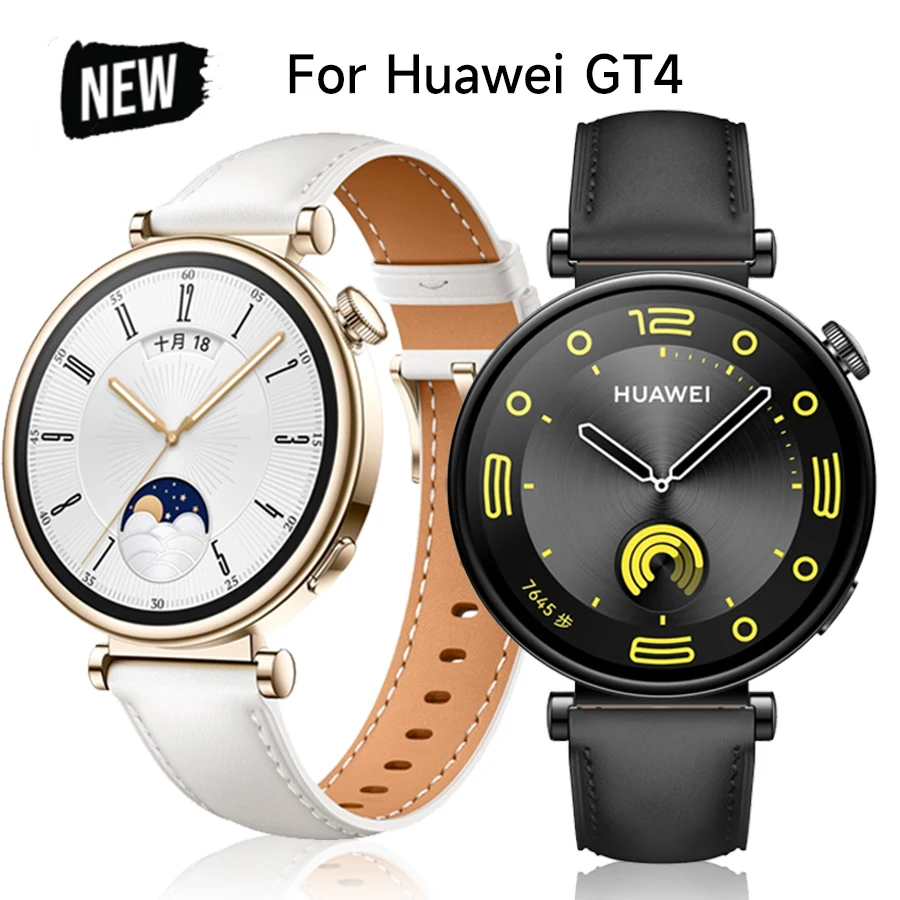 Skórzany pasek 18mm do zegarka Huawei Watch GT 4 41mm inteligentna bransoletka zamiennik dla HUAWEI GT4 41MM opaska akcesoria na rękę