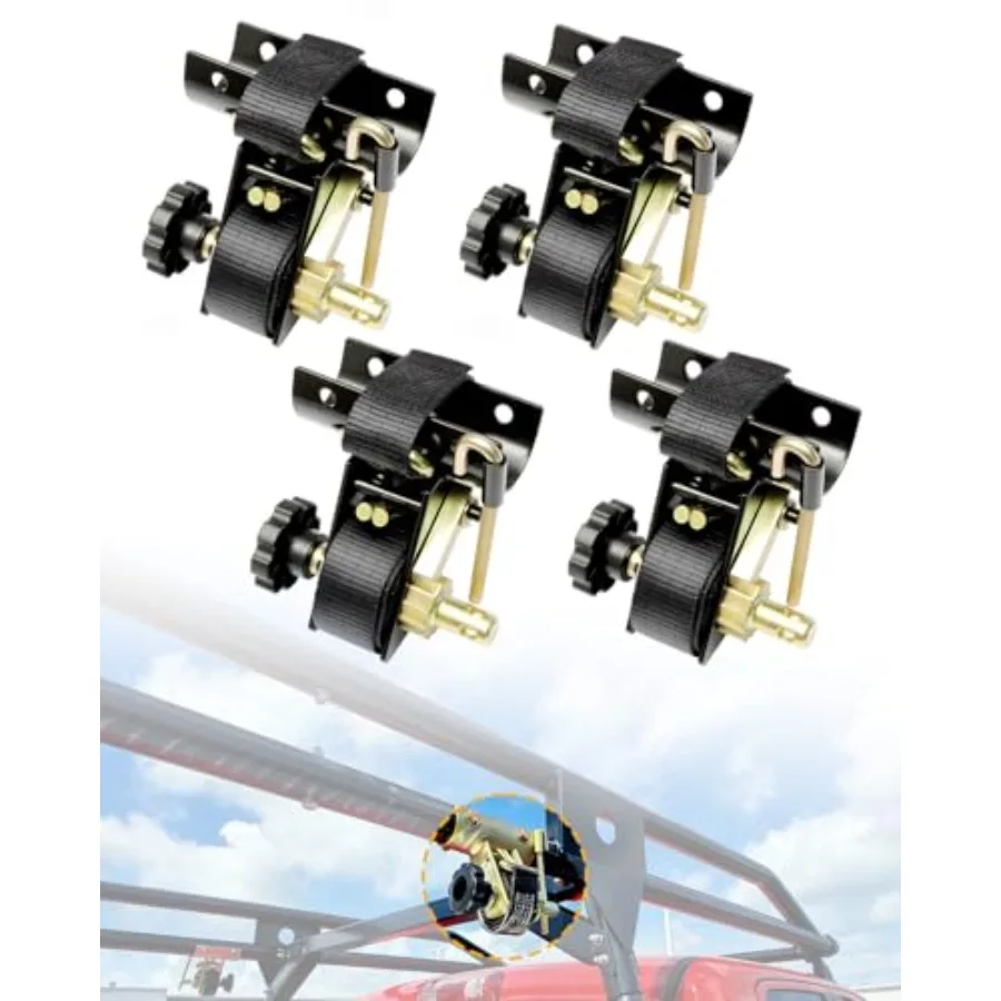 

Ремни-стяжки с храповым механизмом для лестниц и багажников на крышу, с J-образными крюками, крепление 2 дюйма, ширина 1.5 дюйма, длина 7.5 футов, черные, выдвижные, грузоподъемность 500 фунтов
