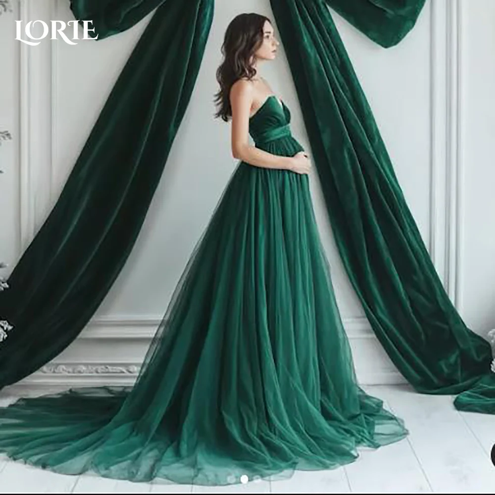 LORIE Strapless Pregnant Evening Dresses Sweetheart Sleeveless pleats Backless Prom Dress Arabia Dubai Party Gowns Customized