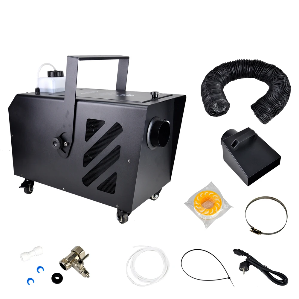 TIPTOP 1500W Mini Low Ground Water Fog Jet Machine 4 Wheels Water Auto Supply Function DMX Manual Control  Disco DJ TP-T64