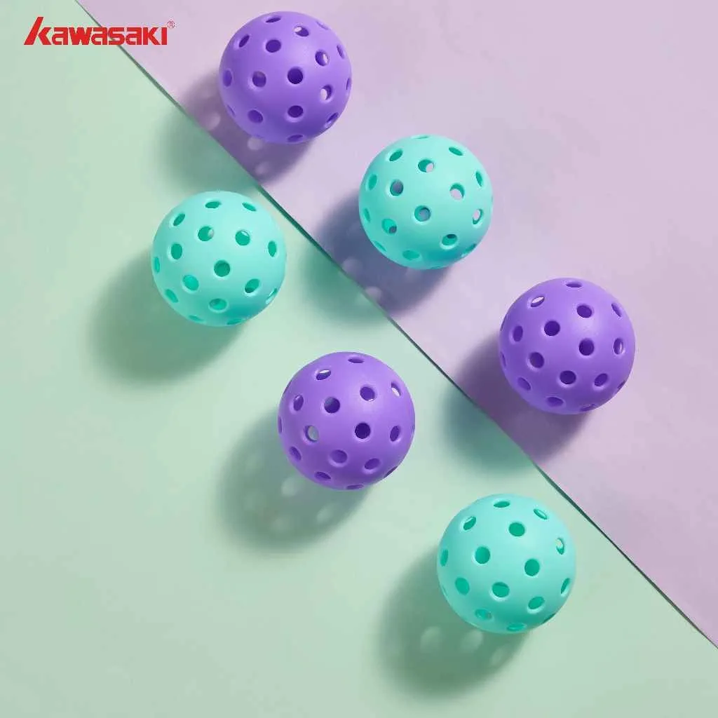 Kawasaki 6PCS/12PCS/18PCS Pickleball Balls Outdoor T-40 No Vibration Stable Bounce Super Durable Outdoor Games Pickle Ball image 5