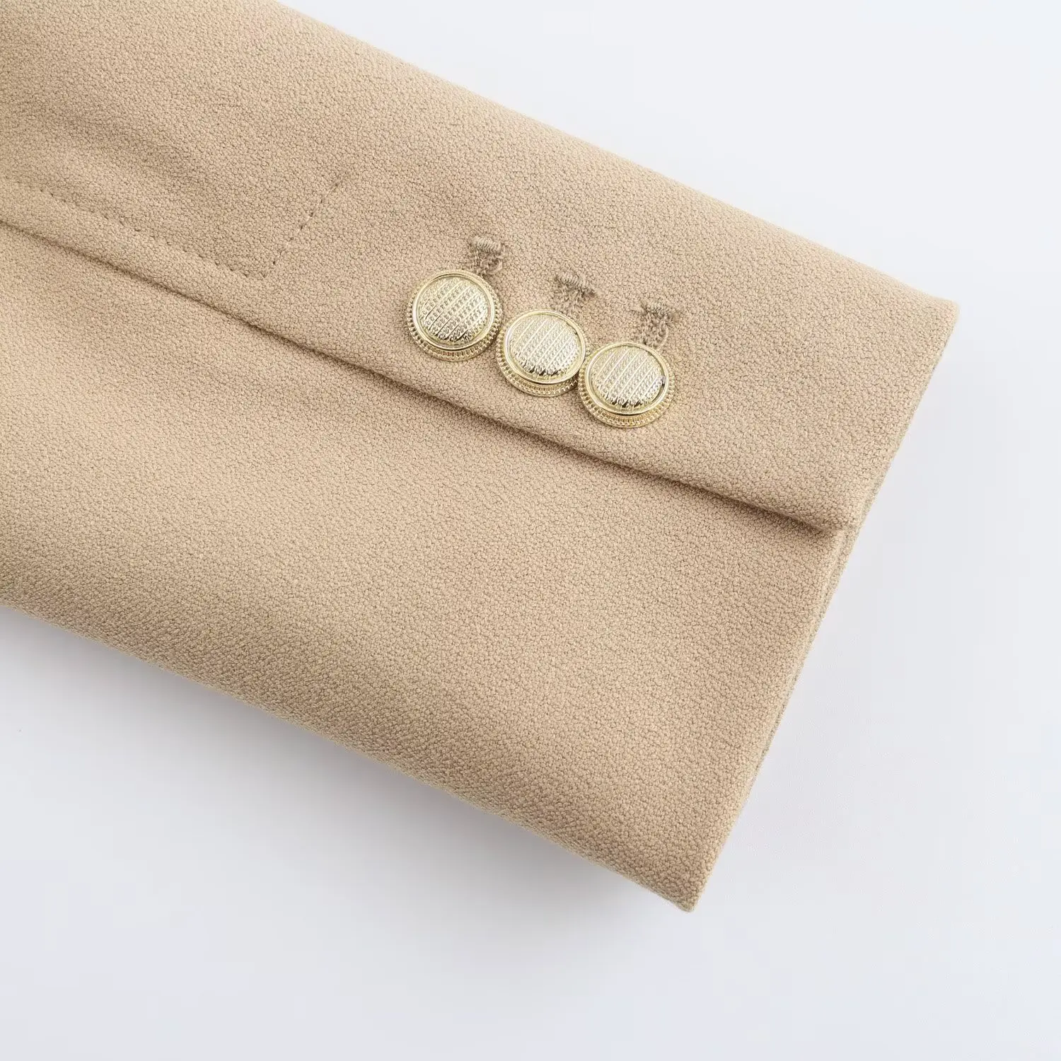 سترة RARA ربيعية جديدة للسيدات غير رسمية متعددة الاستخدامات مع وسادات كتف بقصة ضيقة وأكمام طويلة مع أزرار ذهبية