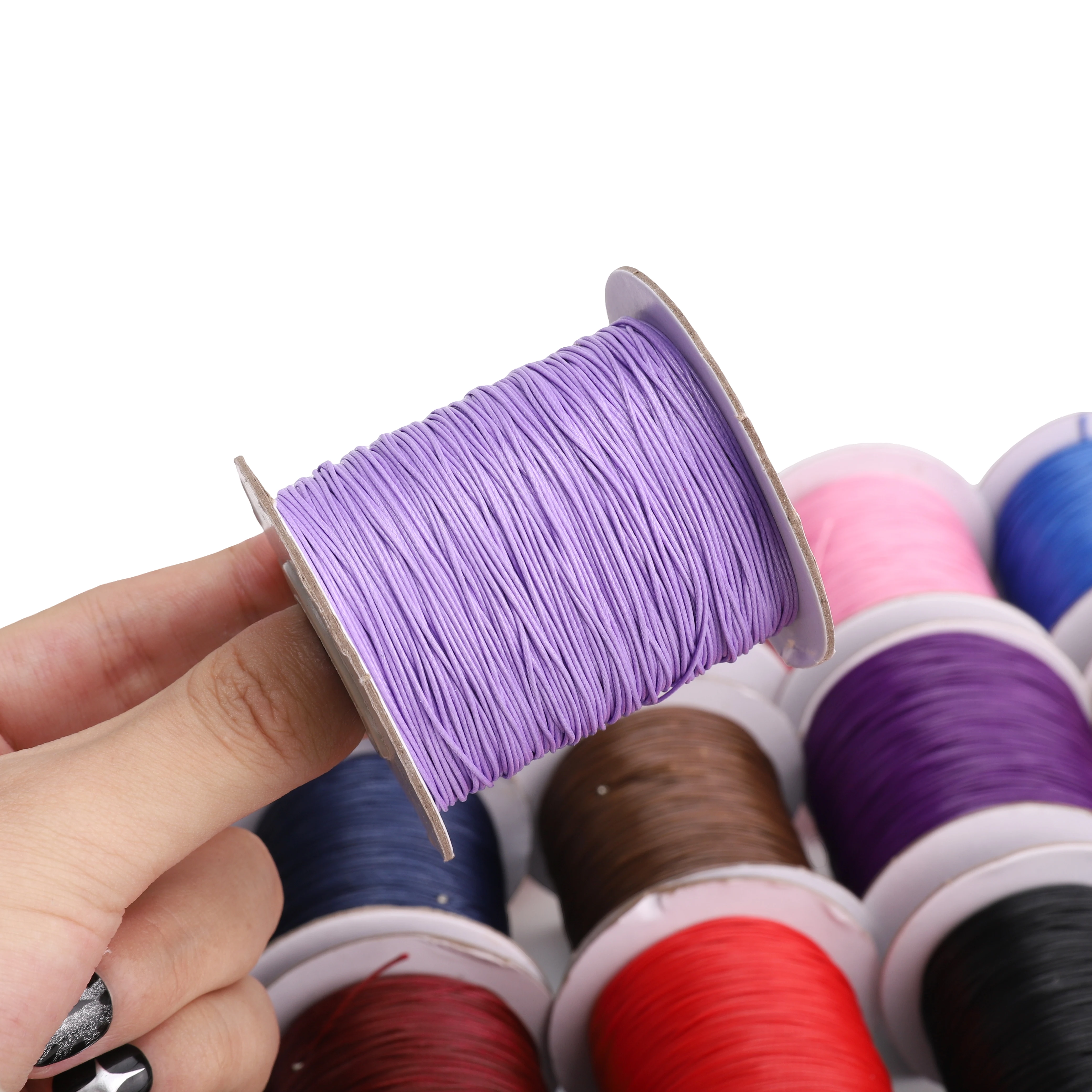 

10 Meters 0.5/0.8/1mm Colorful Korean Waxed Cotton Cord Waxed Thread Cord String Strap Rope For DIY Jewelry Sewing Supplies